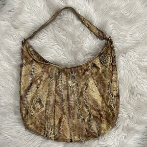 𝅺jessica Simpson Faux Leather Reptile Print Hobo Bag